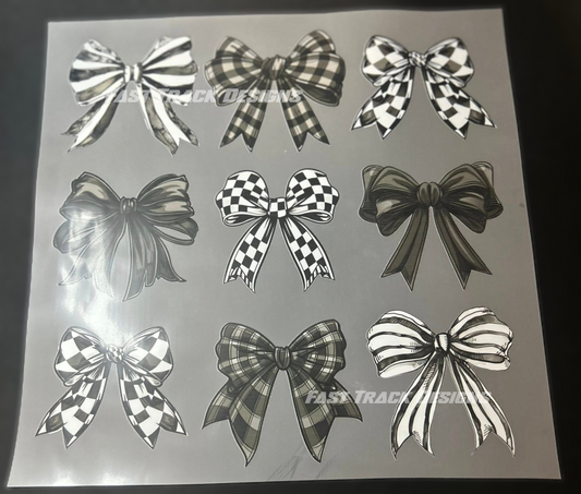 "Checkered Bows" DTF
